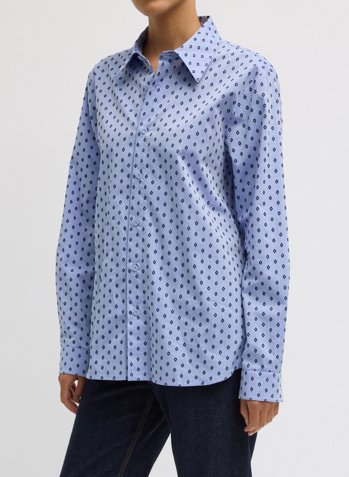 Flocked Oxford Classic Men's Shirt | Tibi Essential