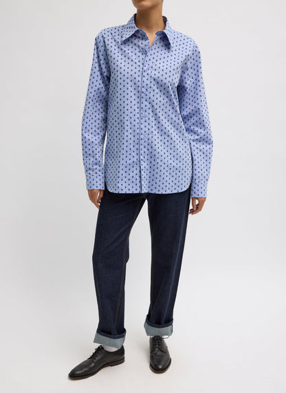 Flocked Oxford Classic Men's Shirt | Tibi Essential