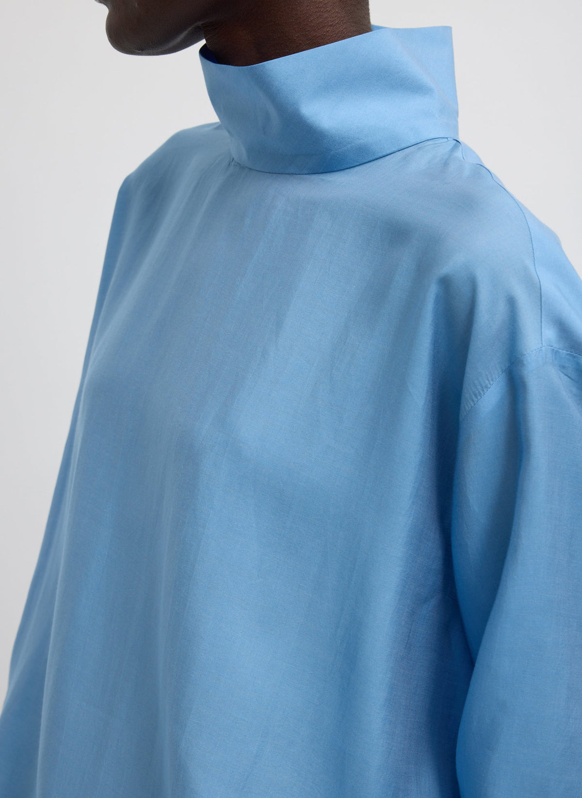 Ultra Light Silk Tencel Funnel Neck Shirt | Tibi Best Price
