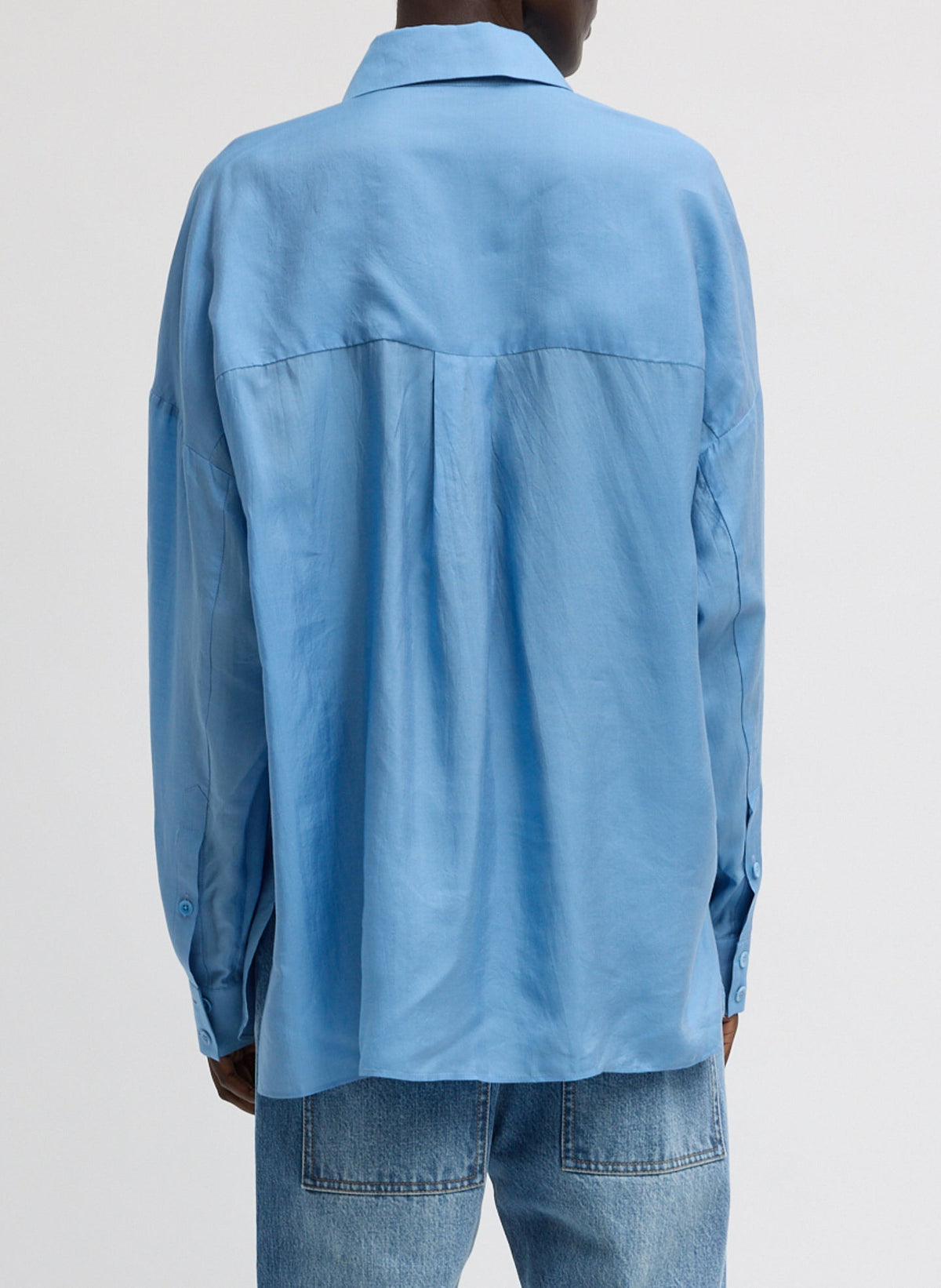 Ultra Light Silk Tencel Oversized Shirt | Tibi Essential