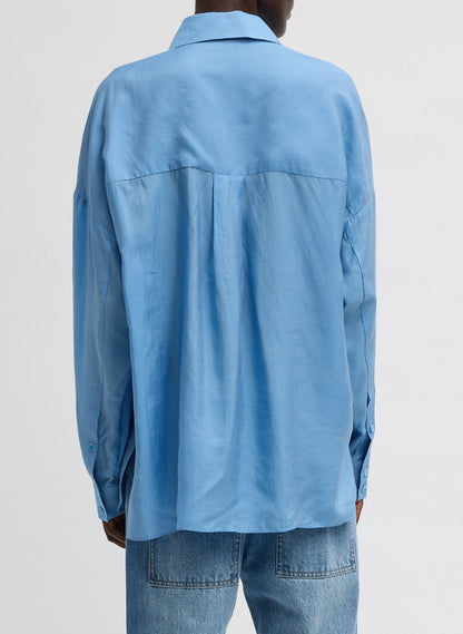 Ultra Light Silk Tencel Oversized Shirt | Tibi Essential