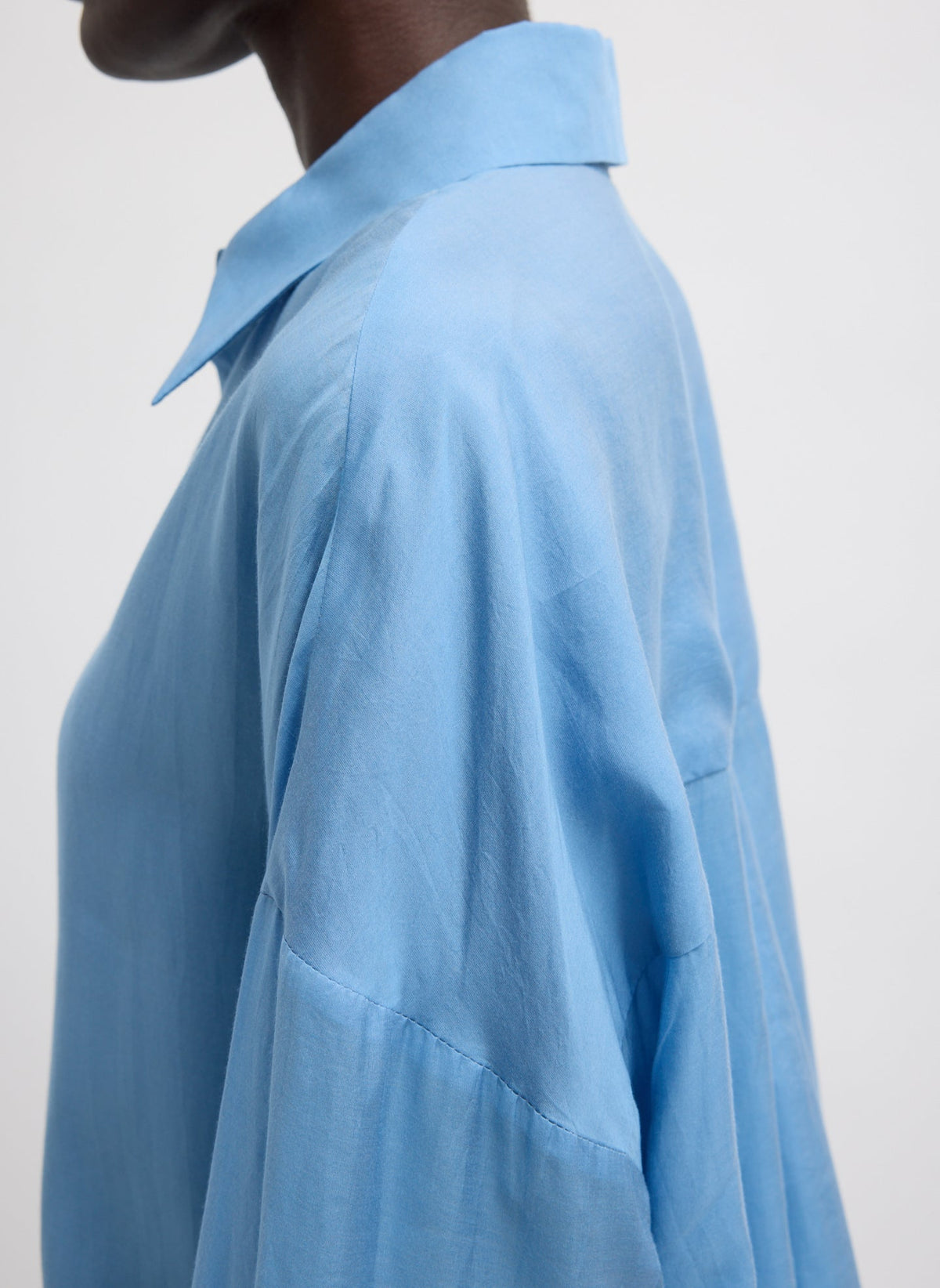 Ultra Light Silk Tencel Oversized Shirt | Tibi Essential
