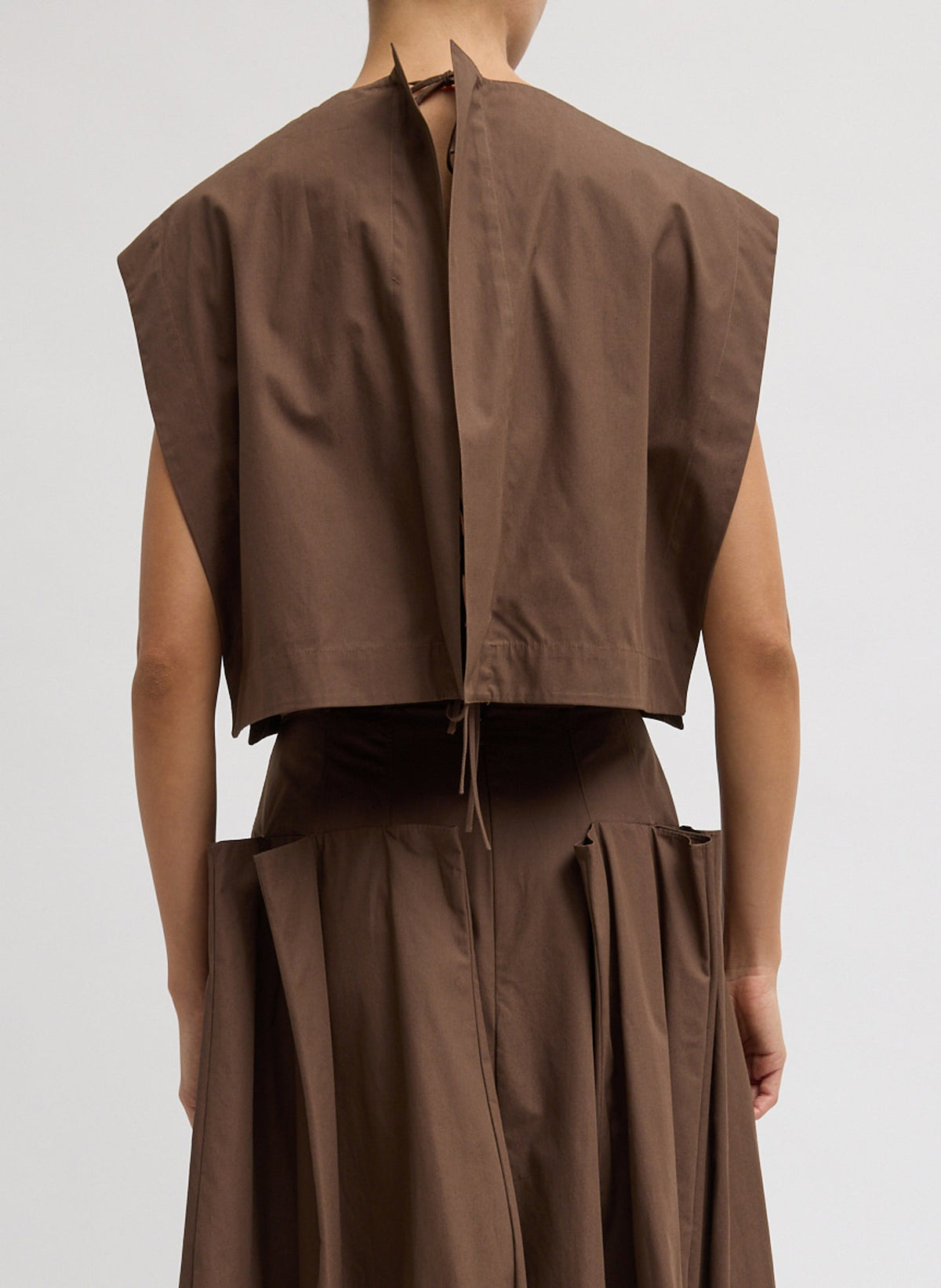 Compact Eco Poplin Cropped Square Top | Tibi Great Value