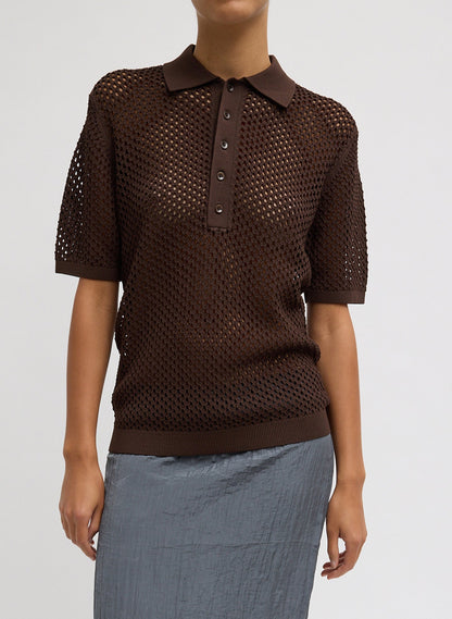 Crochet Netting Slim Polo | Tibi Deals