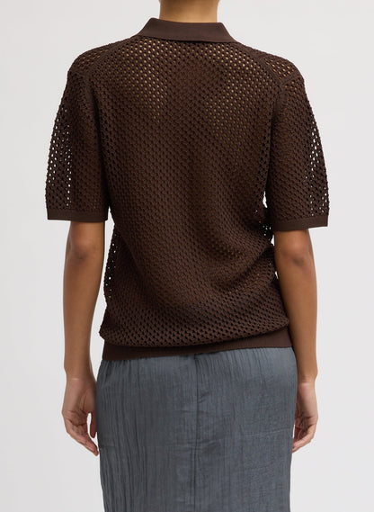 Crochet Netting Slim Polo | Tibi Deals