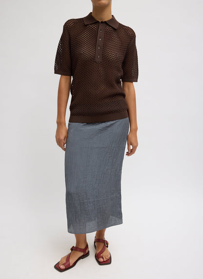 Crochet Netting Slim Polo | Tibi Deals