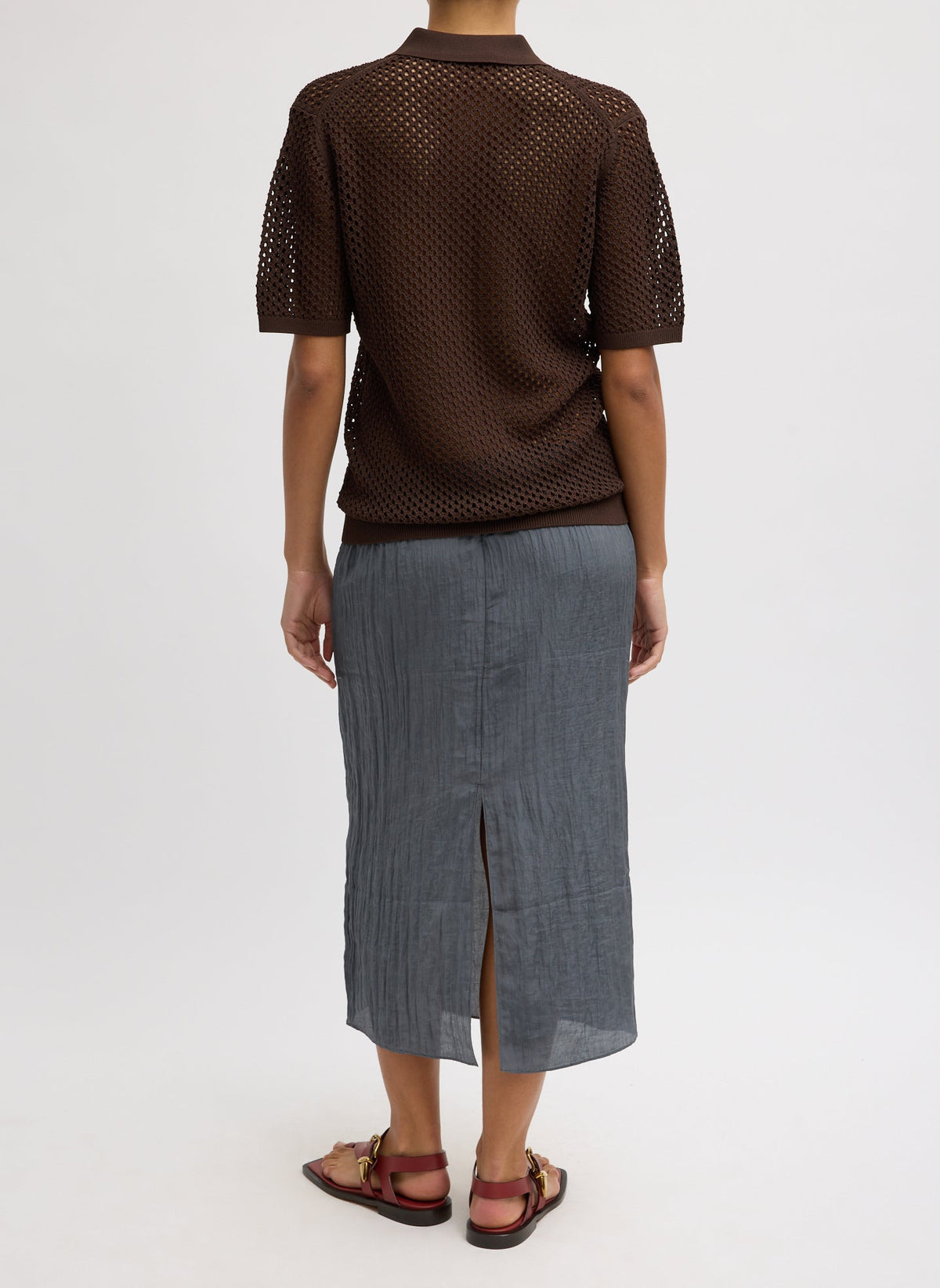 Crochet Netting Slim Polo | Tibi Deals