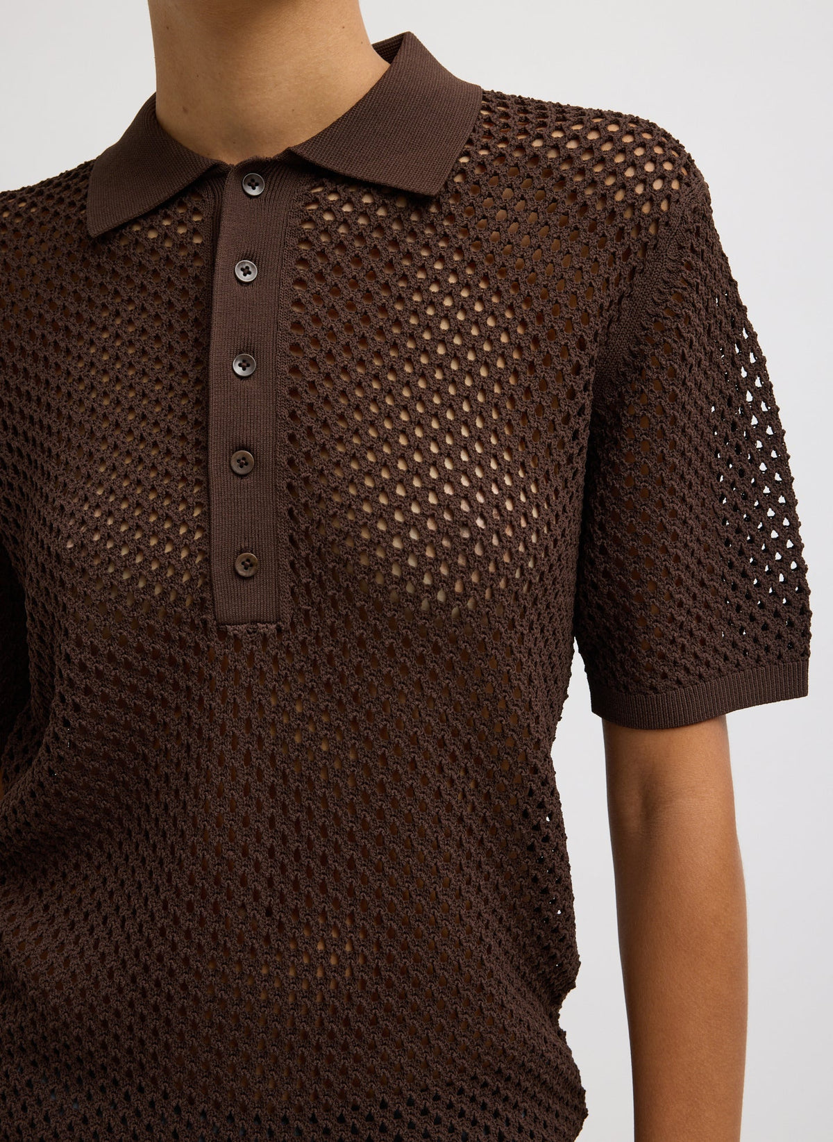 Crochet Netting Slim Polo | Tibi Deals