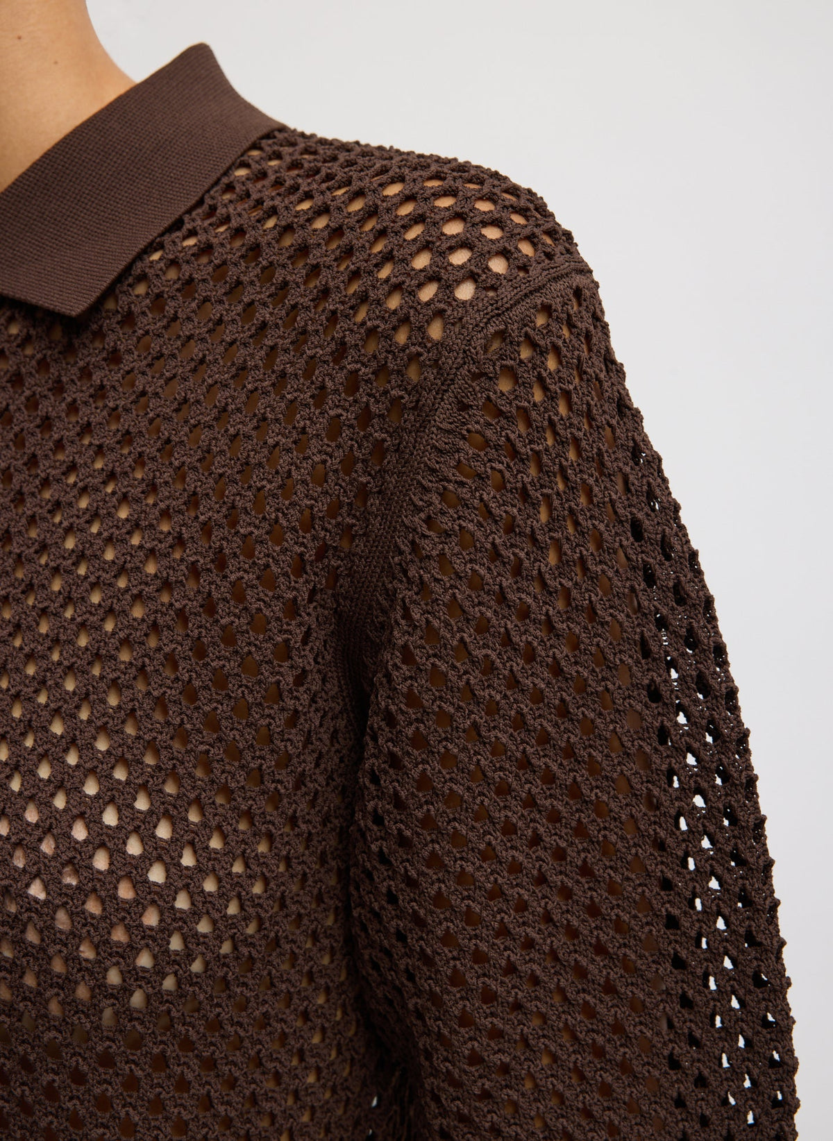 Crochet Netting Slim Polo | Tibi Deals