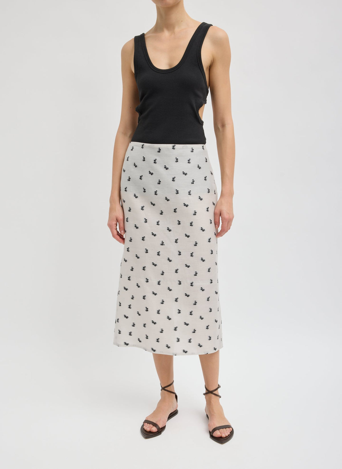 Silk Gazar Jacquard Pencil Skirt | Tibi Premium