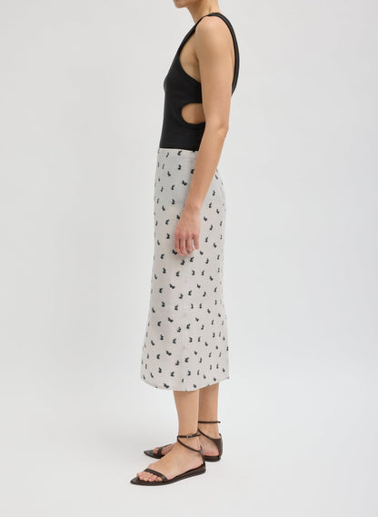 Silk Gazar Jacquard Pencil Skirt | Tibi Premium