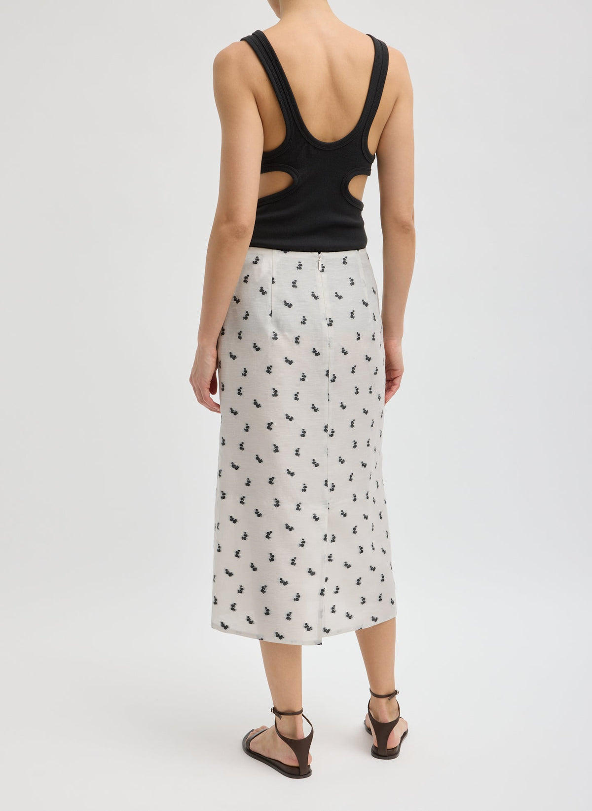 Silk Gazar Jacquard Pencil Skirt | Tibi Premium