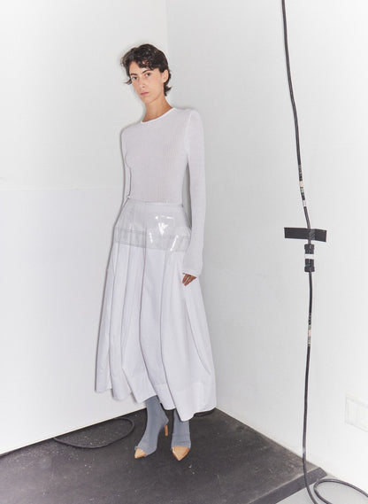 Compact Eco Poplin Pinched Pleat Full Skirt | Tibi Deals