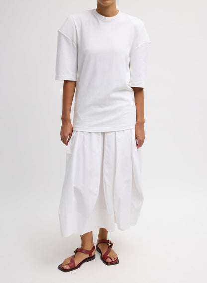 Compact Eco Poplin Pinched Pleat Full Skirt | Tibi Deals