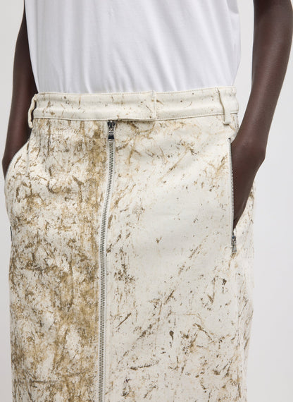 Calcimin Denim Midi Trouser Zip Skirt | Tibi Customer Favorite