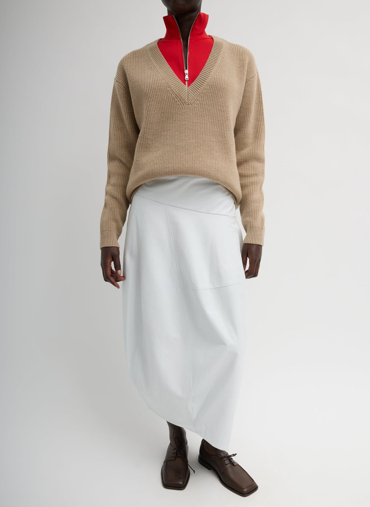 Leather Asymmetrical Balloon Skirt | Tibi Sale