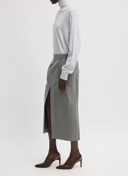 Structured Wool Zip Front Midi Trouser Skirt | Tibi Best Price