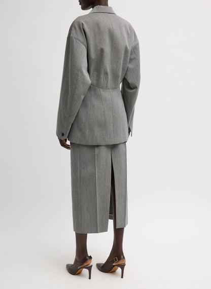 Structured Wool Zip Front Midi Trouser Skirt | Tibi Best Price