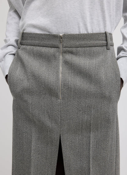 Structured Wool Zip Front Midi Trouser Skirt | Tibi Best Price