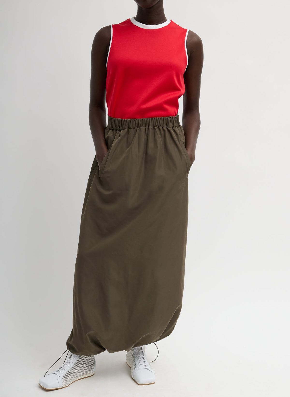 Italian Sporty Nylon Maxi Anorak Skirt | Tibi Exclusive