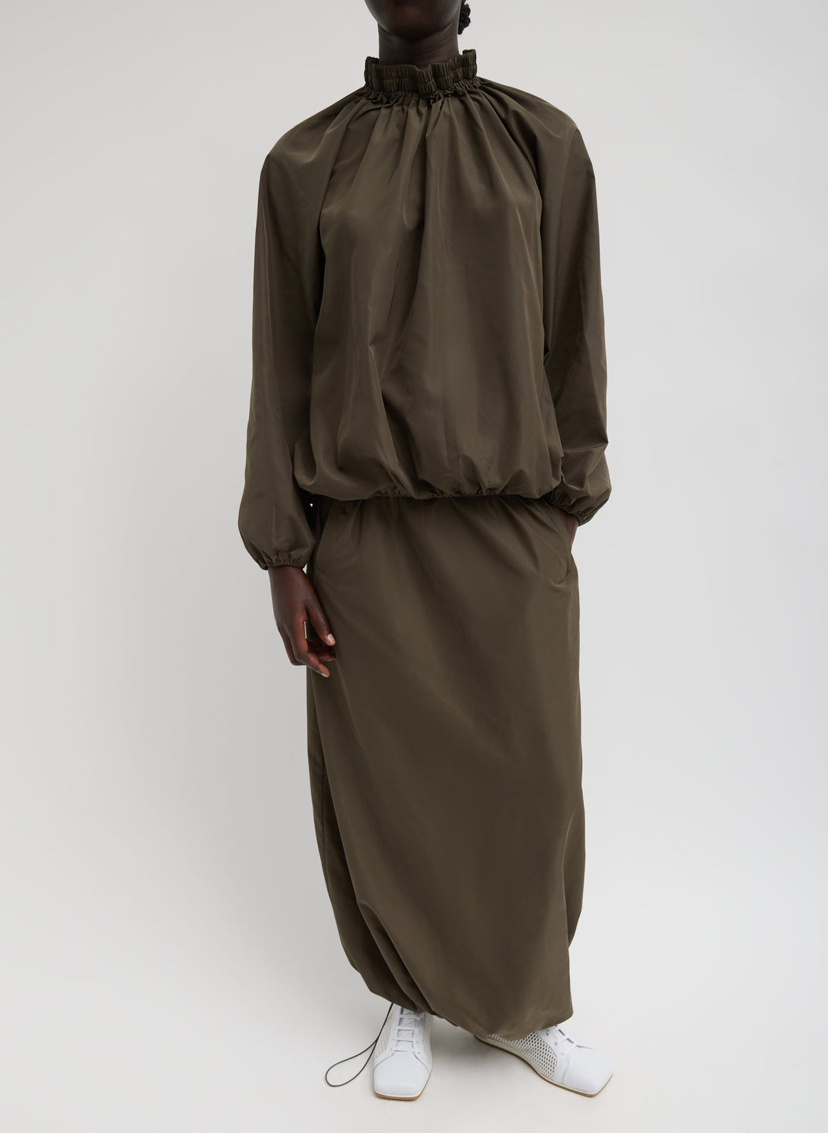 Italian Sporty Nylon Maxi Anorak Skirt | Tibi Exclusive