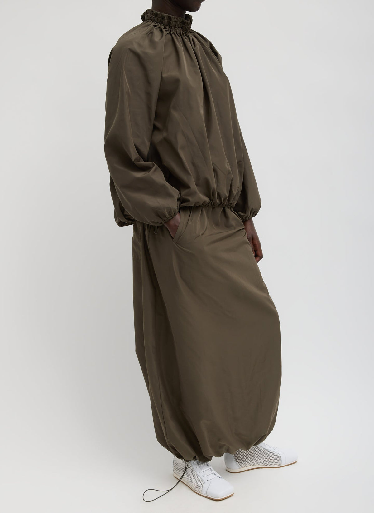 Italian Sporty Nylon Maxi Anorak Skirt | Tibi Exclusive