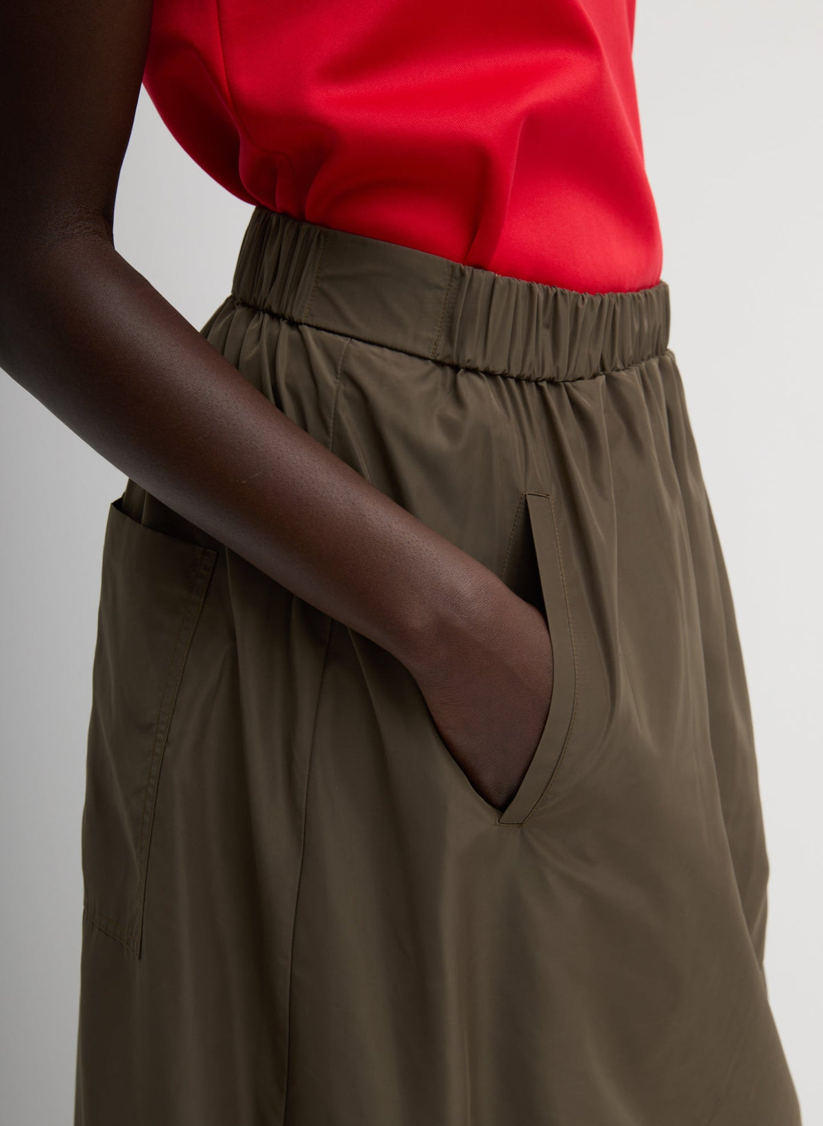 Italian Sporty Nylon Maxi Anorak Skirt | Tibi Exclusive