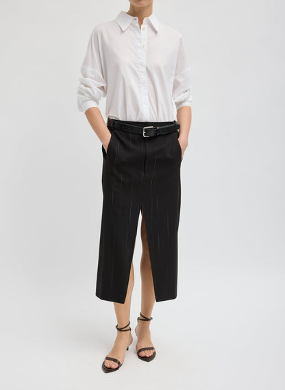 Viscose Suiting Midi Trouser Skirt | Tibi Customer Favorite