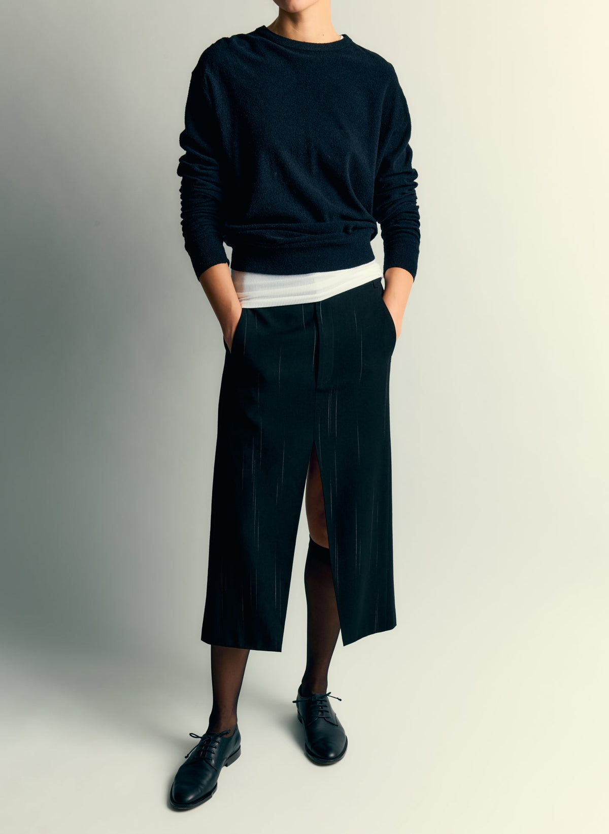 Viscose Suiting Midi Trouser Skirt | Tibi Customer Favorite