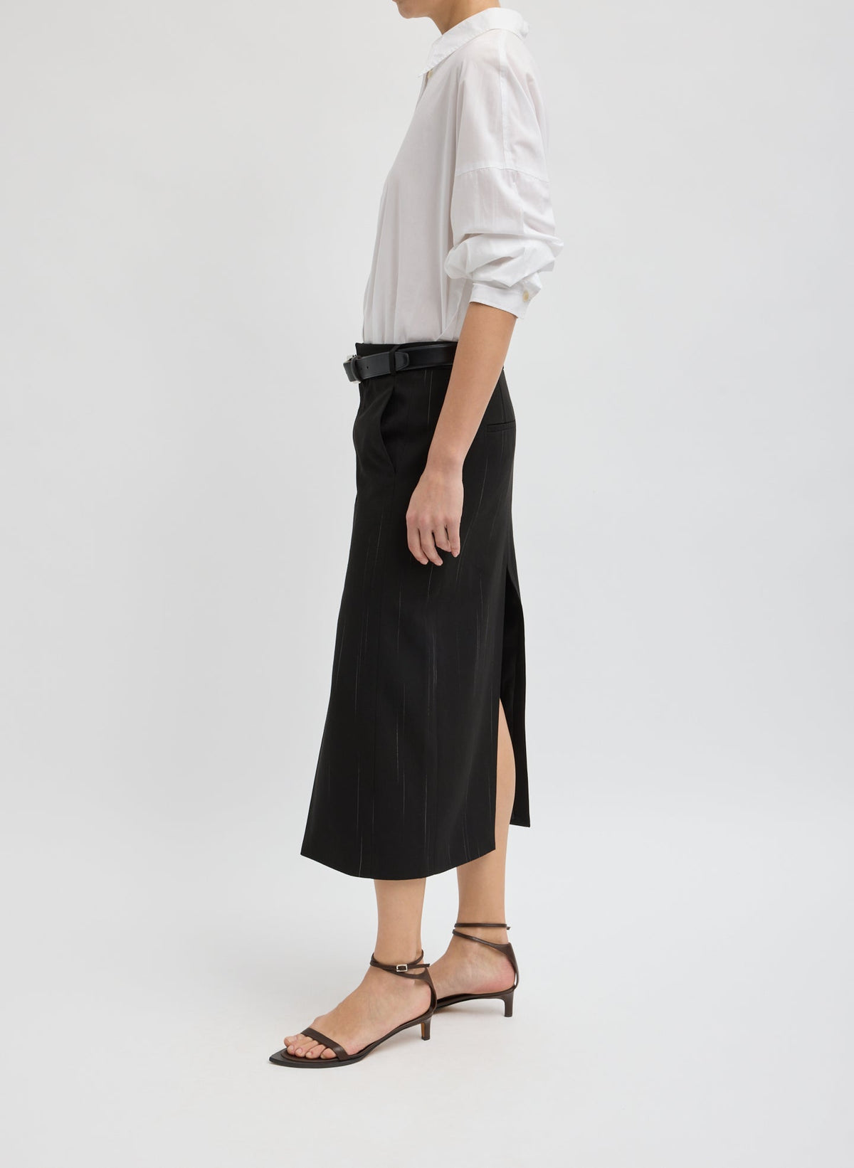 Viscose Suiting Midi Trouser Skirt | Tibi Customer Favorite