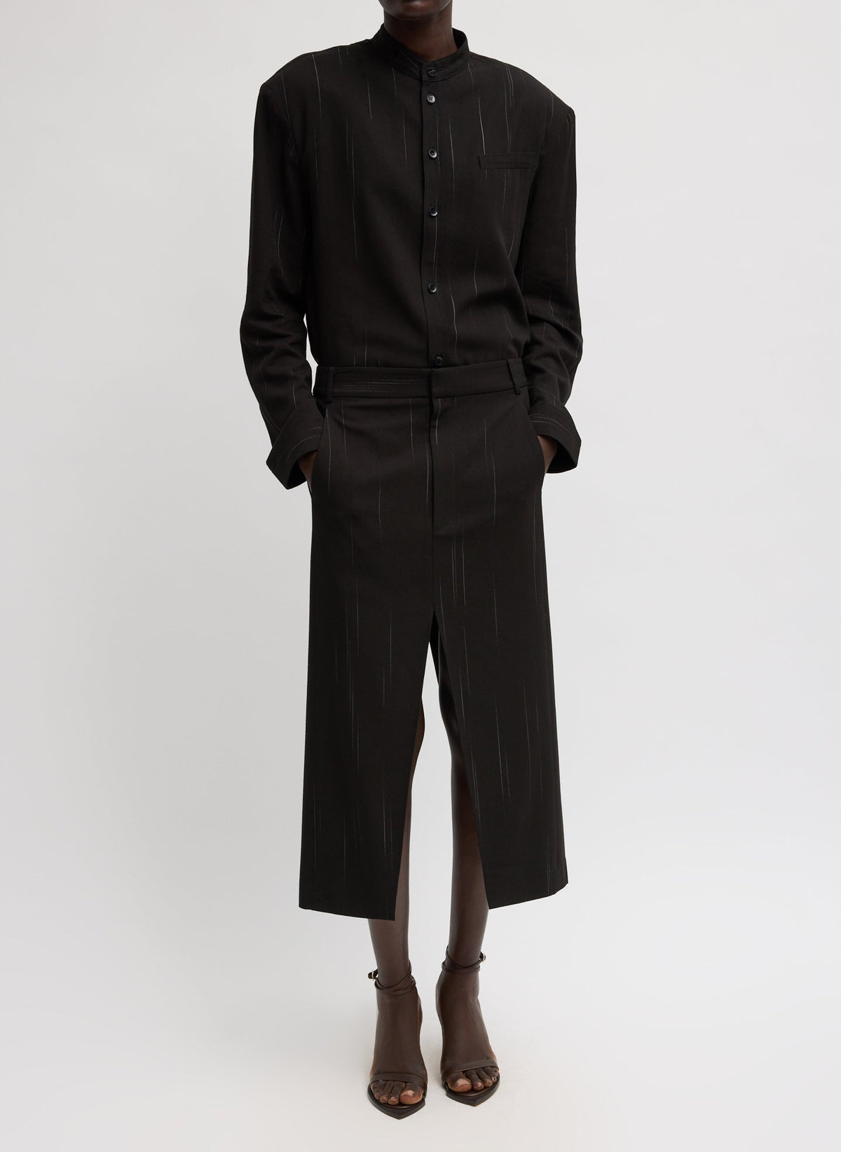 Viscose Suiting Midi Trouser Skirt | Tibi Customer Favorite