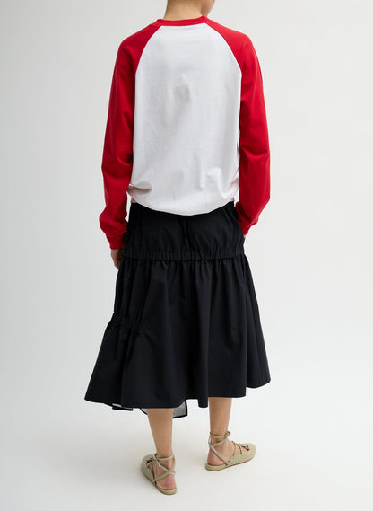Tech Suiting Asymmetrical Skirt | Tibi Latest