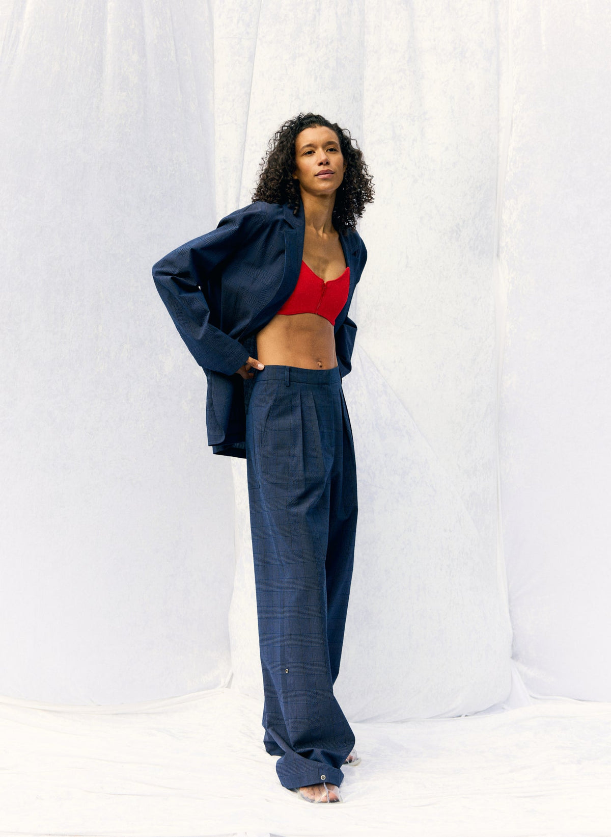 Menswear Crepon Stella Full Length Pant | Tibi Classic