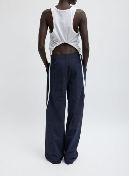 Menswear Crepon Stella Full Length Pant | Tibi Classic