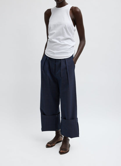 Menswear Crepon Stella Full Length Pant | Tibi Classic