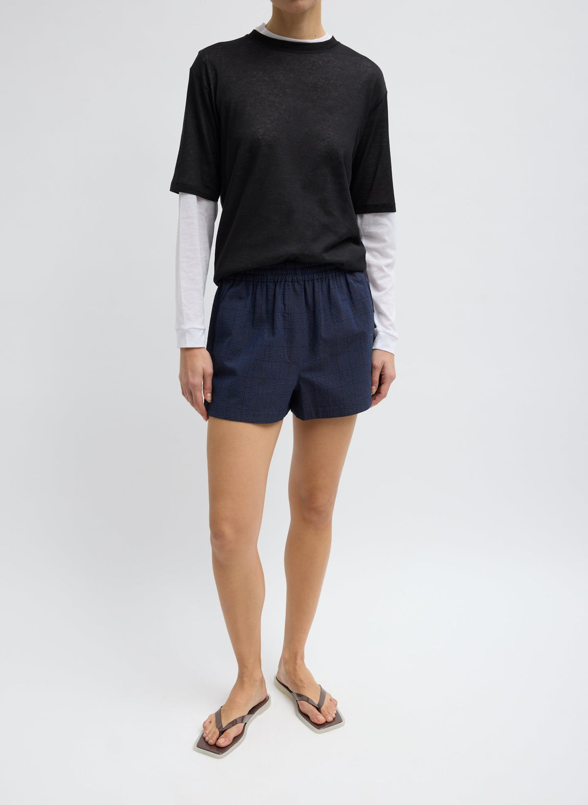Menswear Crepon Pull On Shorts | Tibi Premium