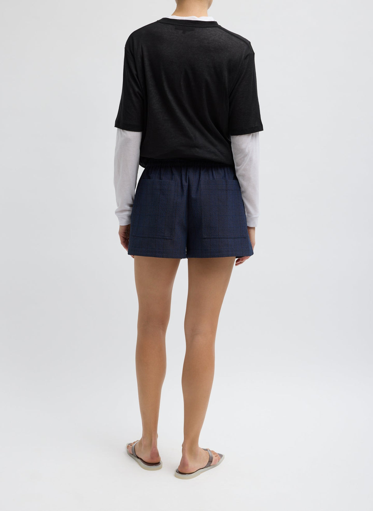 Menswear Crepon Pull On Shorts | Tibi Premium