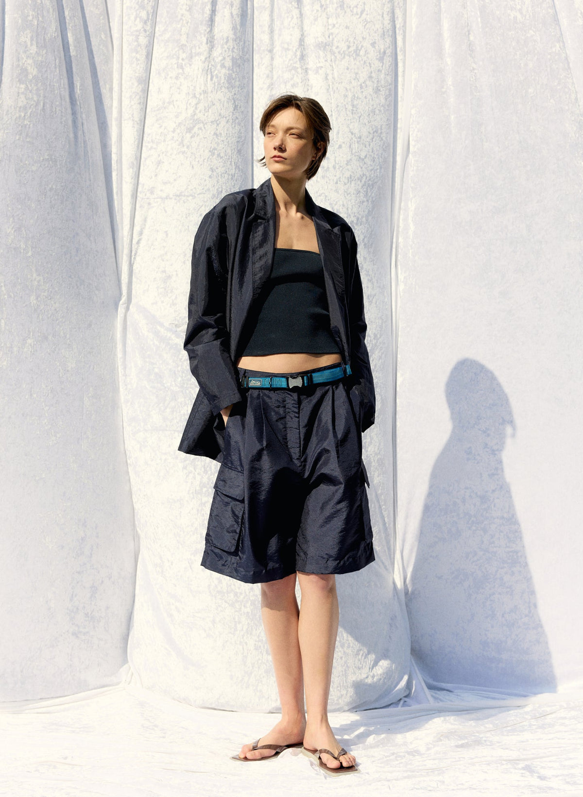 Crispy Nylon Stella Short | Tibi Top Pick