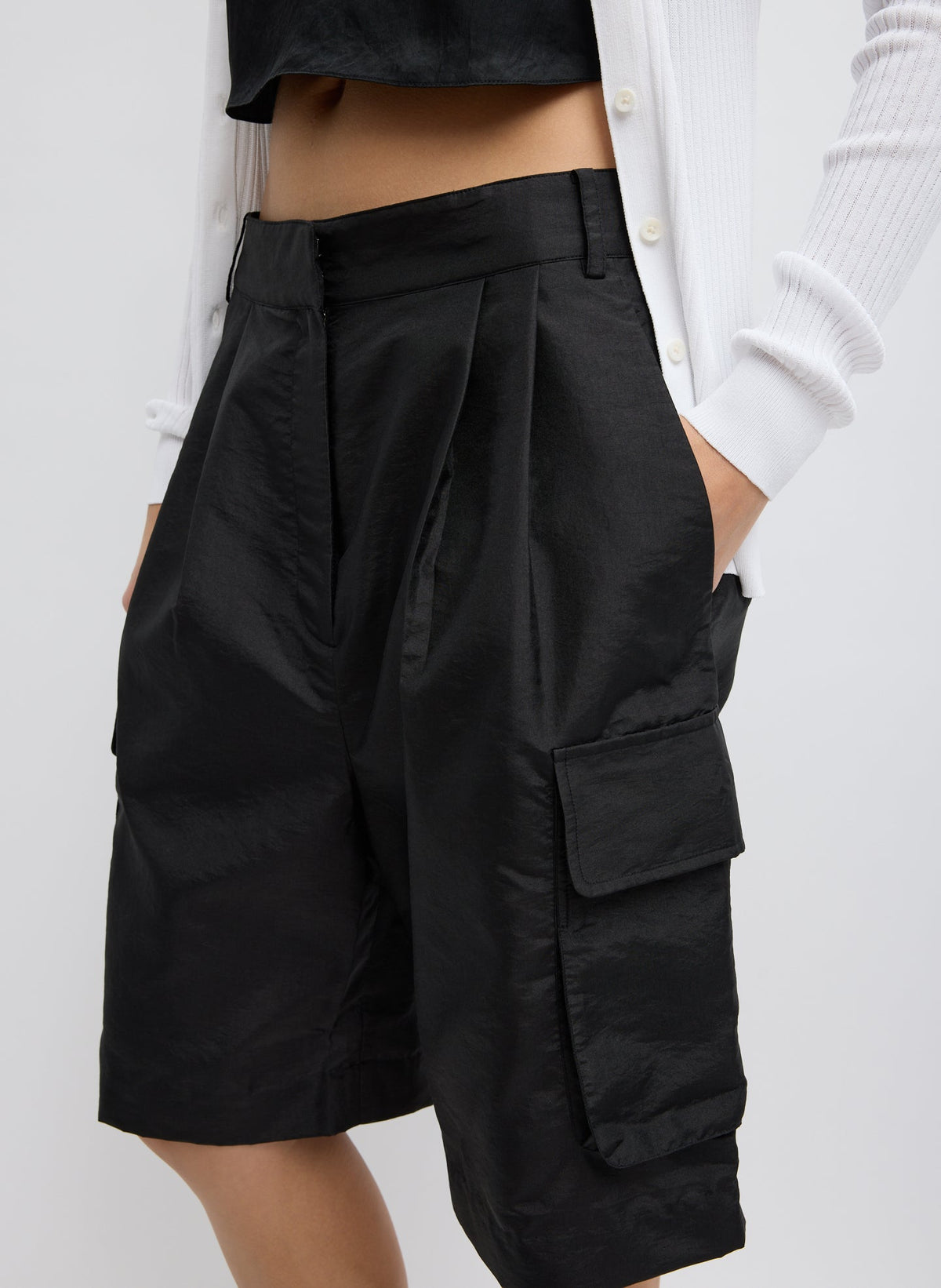 Crispy Nylon Stella Short | Tibi Value