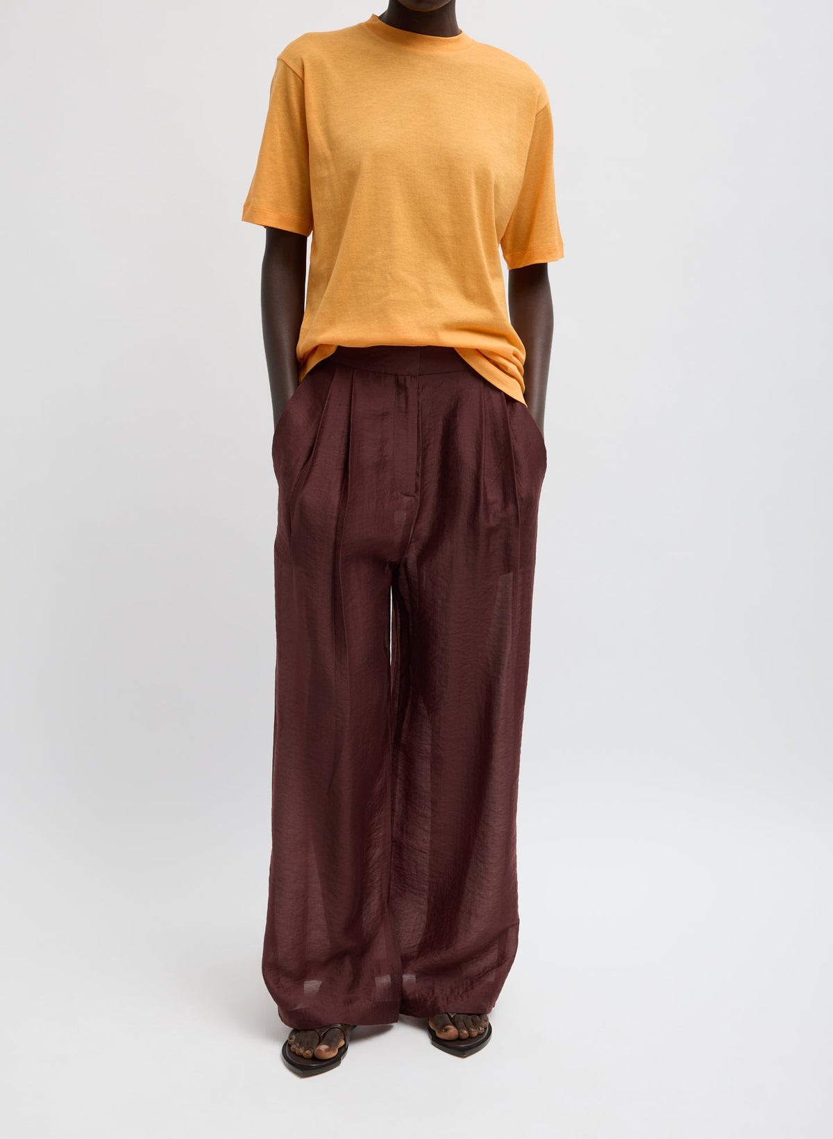 Summer Voile Stella Pant With Slit Detail | Tibi Premium