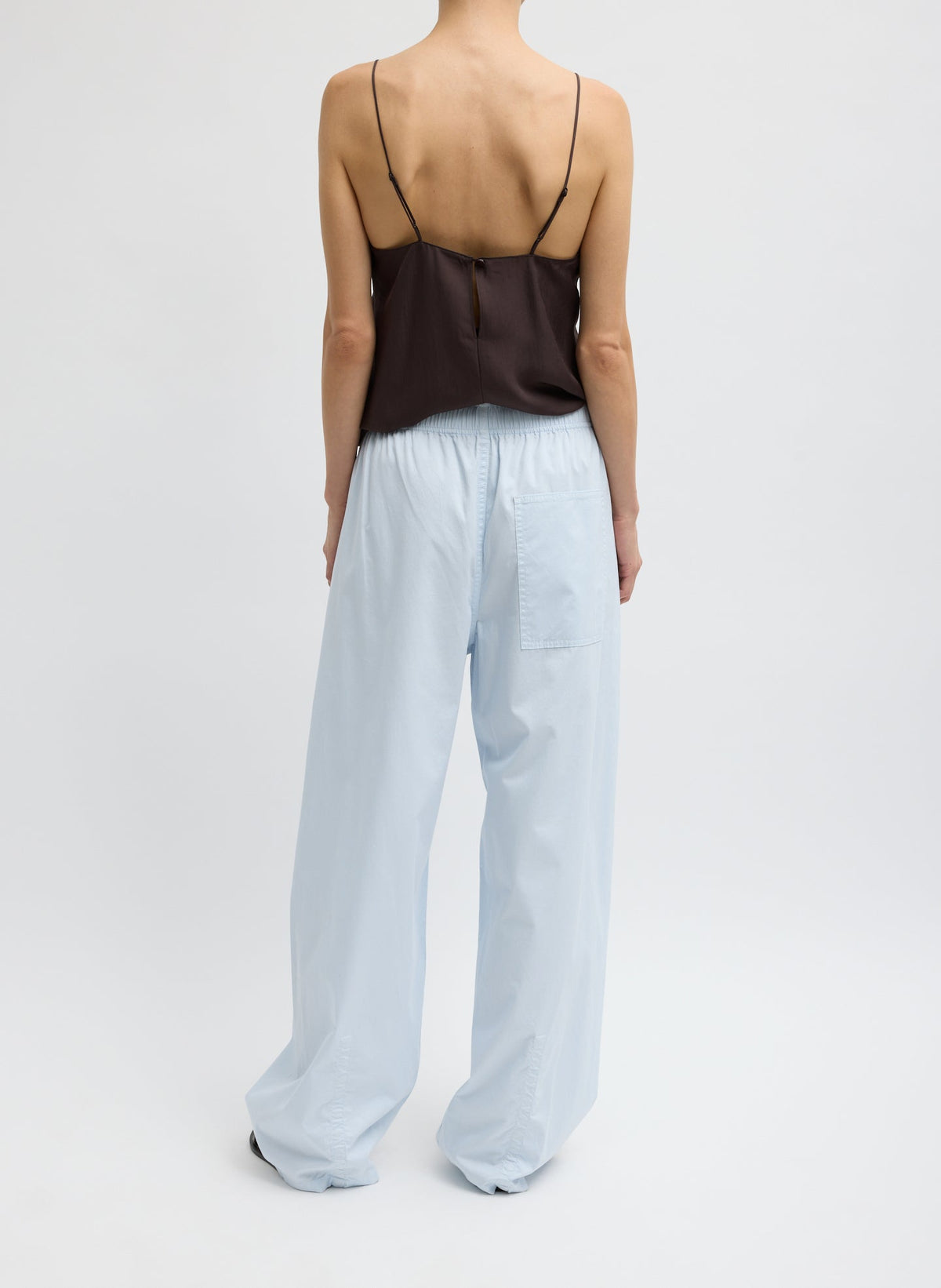 Garment Dyed Silky Cotton Winslow Pull On Pant | Tibi Exclusive