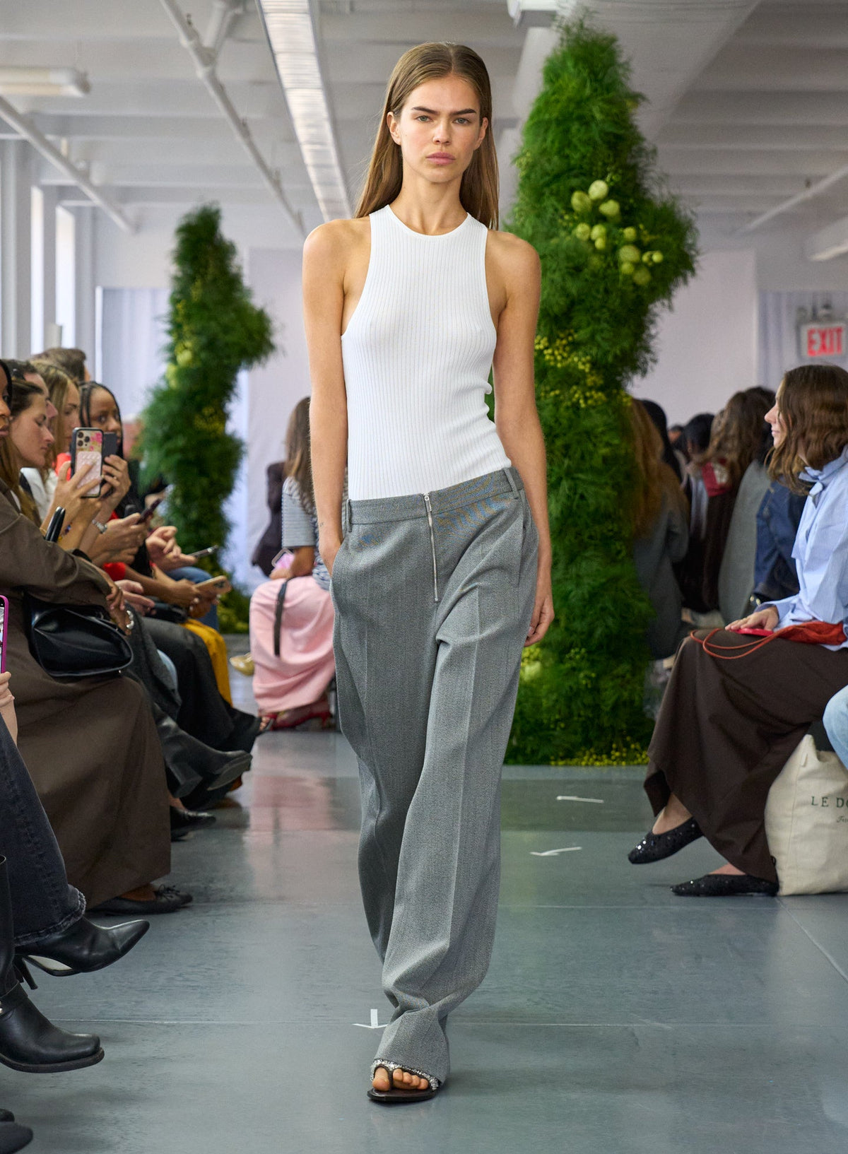 Structured Wool Zip Front Trouser | Tibi New