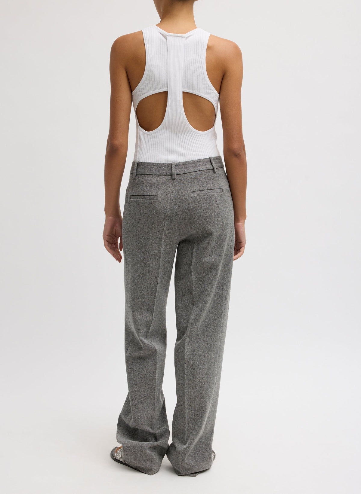 Structured Wool Zip Front Trouser | Tibi New
