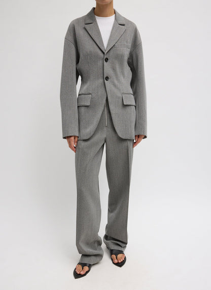 Structured Wool Zip Front Trouser | Tibi New