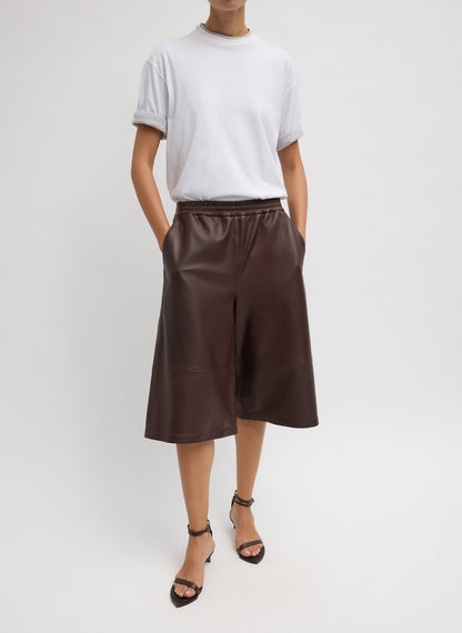 Leather Relaxed Long Short | Tibi Latest