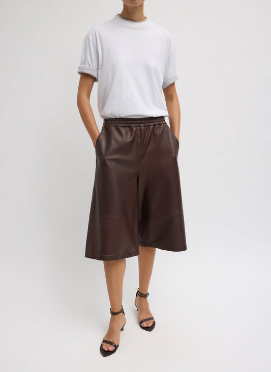 Leather Relaxed Long Short | Tibi Latest