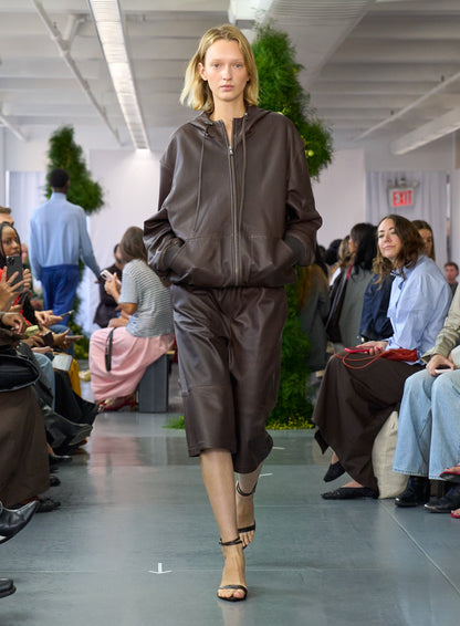 Leather Relaxed Long Short | Tibi Latest