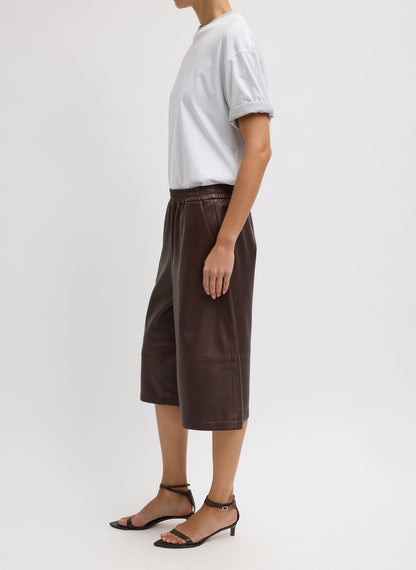 Leather Relaxed Long Short | Tibi Latest