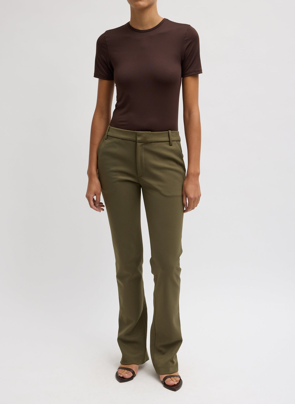 Spring Bonded Twill Elfie Trousers With Slits | Tibi Latest