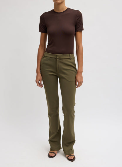 Spring Bonded Twill Elfie Trousers With Slits | Tibi Latest